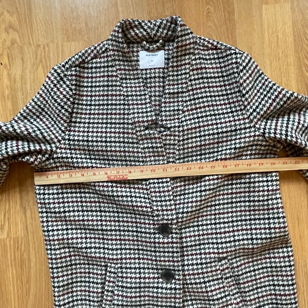 Old Navy Houndstooth Blazer Size Medium NWOT 2% Wool - Picture 8 of 13